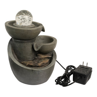 Pure Garden Tabletop Water Fountain, 3, Tier Waterfall - Transitional ...