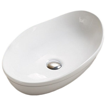 American Imagination 20.5"W Bathroom Vessel Sink, White