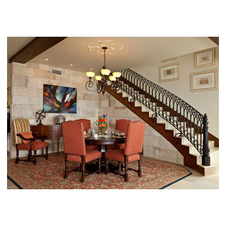 Antique Remedello Stone Wall - Mediterranean - Dining Room - Orange ...