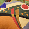 Kandinsky Throw Pillow Composition VII Green Hand Embroidered Wool 18x18"