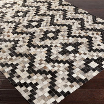 Trail Hand Crafted Rug in Black / Gray / Light Gray by Surya -$1020.54