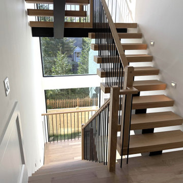 Project #139 | Four Story Modern Floating Staircase