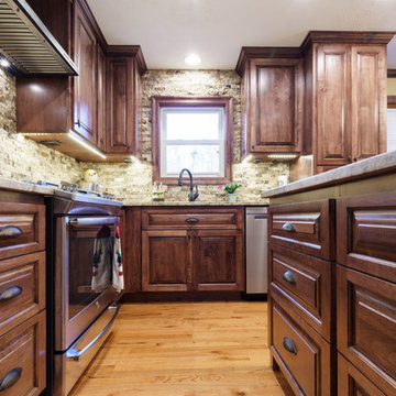 Red Mahogany Traditional Kitchen