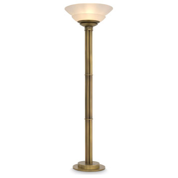 White Glass Bowl Floor Lamp | Eichholtz Figaro