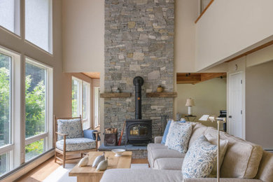 Living room - transitional living room idea in Burlington