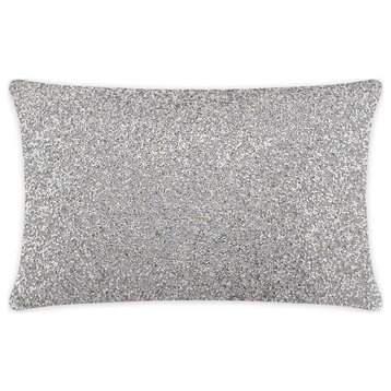Sparkles Home Luminous Rhinestone Allover Pillow - 14x20" - Silver
