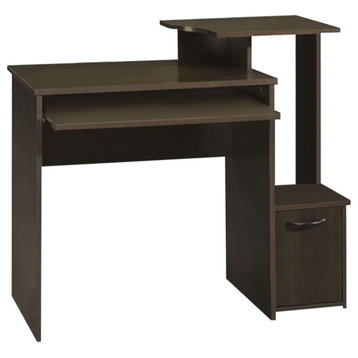 Pemberly Row Transitional Wood Office Computer Desk in Cinnamon Cherry