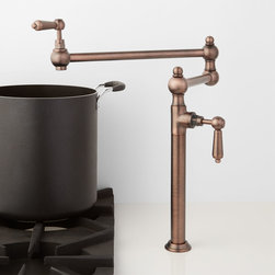 FATSANI DECK-MOUNT RETRACTABLE POT FILLER - METAL LEVER HANDLES - Pot Fillers