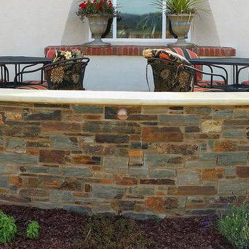 Copper Ledgestone Veneer Wall