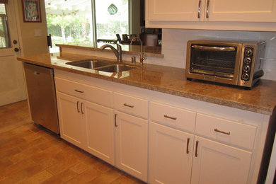 Small transitional home design photo in Orange County