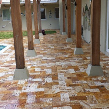 Travertine Pool Deck