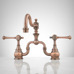 VINTAGE BRIDGE KITCHEN FAUCET - LEVER HANDLES - Kitchen Faucets