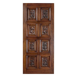 MONTREAL-CMIP- EXTERIOR MAHOGANY 8-PANEL CARVED DOOR (1-3/4") - Windows And Doors