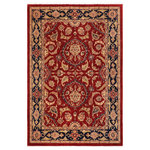 Bareens Designer Rugs - Boho Chic Ziegler Kandis Red Blue Hand-Knotted Wool Rug - 9'1'' x 11'10'' - Enhance the ambiance of your home with this magnificent Persian-influenced Turkish hand-knotted rug made by skilled artisans capable of creating the most exceptional vegetable dyes and hand-spun wool. This exquisite handmade rug is a one-of-a-kind Peshawar Kafkaz, otherwise identified as Chobi, Chobi Peshawar, Oushak, or Ziegler rug. These handmade rugs are crafted in Pakistan utilizing superior-quality wool imported from Australia, New Zealand, and Korea in two types of weaves: the Persian weave and the Mori weave. This rug is meticulously crafted by hand using the finest natural vegetable dyes extracted from local plants. The artisans use a blend of hand-spun local and fine merino wool, resulting in a rug with a compelling texture, higher lanolin content, and longer staple. The artisans occasionally incorporate natural or artificial silk into the pile to enhance specific motifs. The finished product is an awe-inspiring execution of flawless design and an understated palette that exudes elegance.