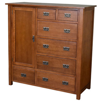 Mission Style Solid Oak Chest of Drawers, Michael's Cherry