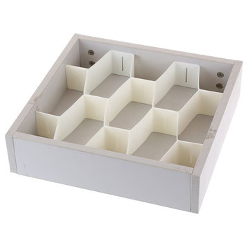 Plastic Cellular Partition Drawer Divider Cabinet Clapboard, Set of 4