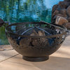 36" Autumn Leaves Muskoka Fire Bowl With Spark Screen and Poker