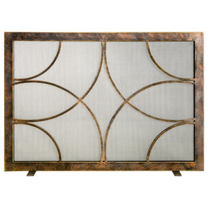 Dessau Home Black Bamboo Firescreen Hc692 Fireplace Screens