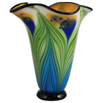 Dale Tiffany - Evelyn Vase, 12" - This Hand Blown Art Glass Vase from the Evelyn collection by Dale Tiffany will enhance your home with a perfect mix of form and function. The features include a  finish applied by experts.