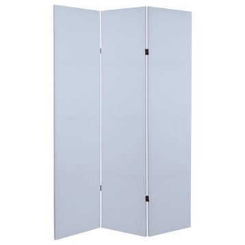 6' Tall Double Sided Periwinkle Canvas Room Divider