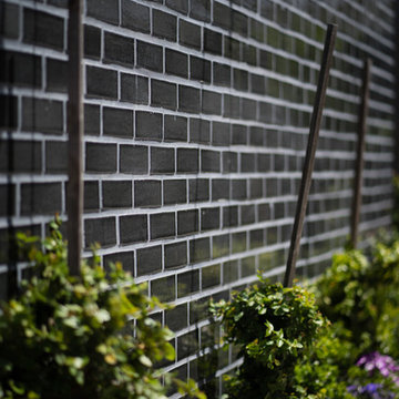 Exterior Thin Brick Wall with Black Glaze
