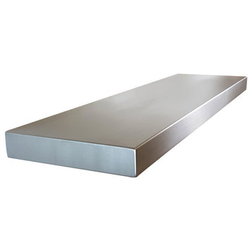 Stainless Steel Floating Shelves- Seamless, 60"