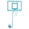 Dunn Rite DMB2000C DeckShoot Deck Anchored Pool Basketball Set - Clear