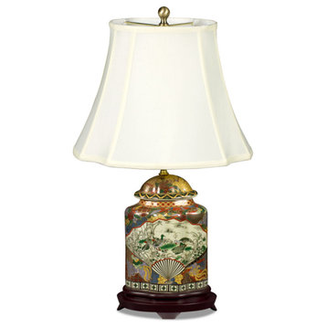 Japanese Satsuma Design Porcelain Lamp