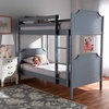 Tulisa Traditional Transitional Grey Wood Twin Size Bunk Bed