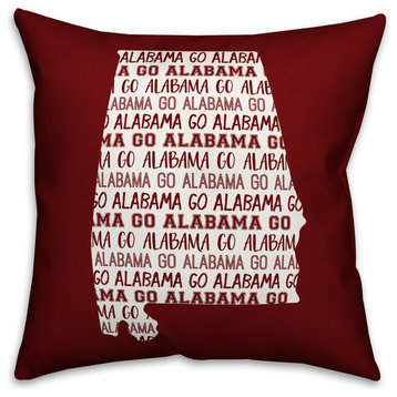 Go Alabama Outdoor Throw Pillow
