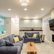 Basement living room reno