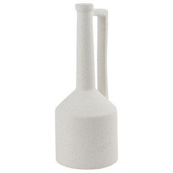 Burton Off-White Ceramic Jug Style Vase, 16"