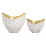 Elk Home - Elk Home H0807-9270/S2 Hansen - 11.75 Inch Bowl (Set of 2) - The Hansen Bowls, sold as a set of two, are smallHansen 11.75 Inch Bo White/Brass *UL Approved: YES Energy Star Qualified: n/a ADA Certified: n/a  *Number of Lights:   *Bulb Included:No *Bulb Type:No *Finish Type:White