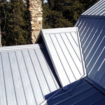 Evergreen - Metal Roof on Log Cabin