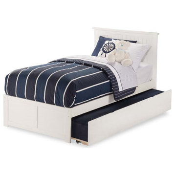 Leo & Lacey Urban Twin Trundle Platform Bed in White