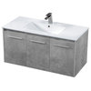 40"  Single Bathroom Floating Vanity, Concrete Gray, Vf44040Cg
