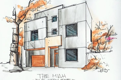 Inspiration for a modern exterior home remodel in DC Metro