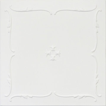 19.6"x19.6" Styrofoam Glue Up Ceiling Tiles R5 Ultra Pure White Behr Satin