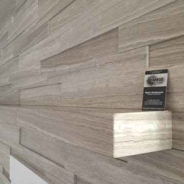 3D Limestone Fireplace