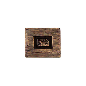 Fringe Pewter Cabinet Hardware Knob, Bronze