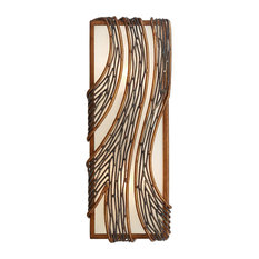 Flow 2-Light Vertical Wall Sconce, Hammered Ore