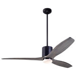 The Modern Fan Co. - LeatherLuxe Fan, Bronze/Black, 54" Graywash Blades With LED, Wall Control - From The Modern Fan Co., the original and premier source for contemporary ceiling fan design: the LeatherLuxe DC Ceiling Fan in Dark Bronze and Black Leather with Graywash Blades, 17W LED Light and choice of control option.