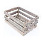 BarnwoodUSA Rustic Wood Crate - 100% Upcycled Reclaimed Wood