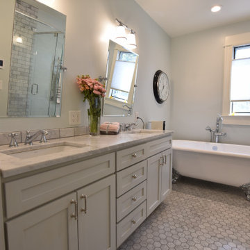 Transitional Kitchen, Master and Guest Bath Update in Historical Denver Square