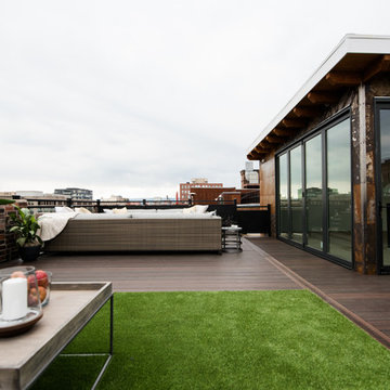 Urban Rooftop Deck -- Envision Distinction Rustic Walnut composite decking