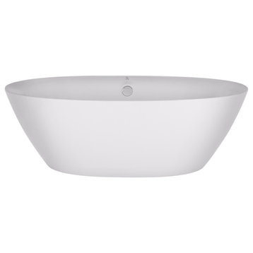 Empava 69" Modern Freestanding White Acrylic Bathtub