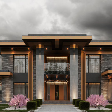 «Armani House NL». Prairie/Wright style House. Prairie/Wright style with modern
