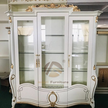 China custom made wooden frame cabinet with glass