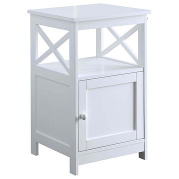Oxford End Table With Storage Cabinet And Shelf