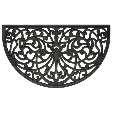 Wrought Iron Rubber Mat, Ironworks, 18"x30"